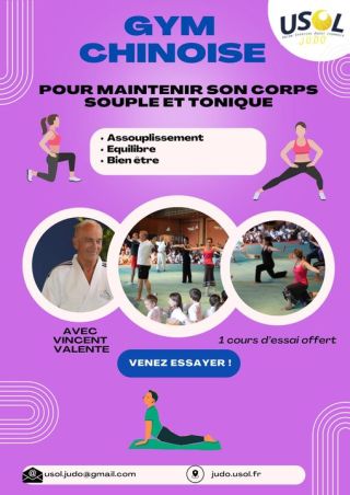 Reprise des cours de GYM CHINOISE le 17 septembre