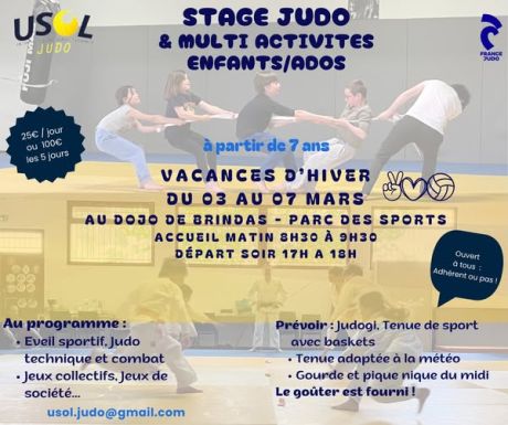 Stage enfants vacances d'hiver 2025