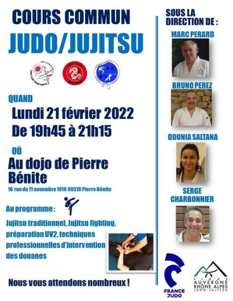 Cours commun JUDO/JUJITSU Usol et Judo Club Pierre Bénite