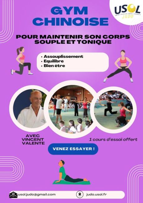 Reprise des cours de GYM CHINOISE le 17 septembre